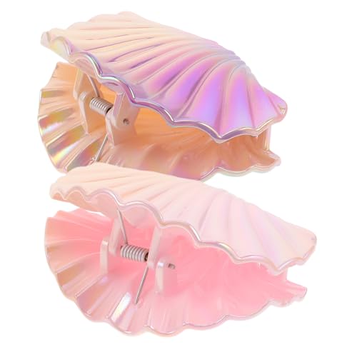 Healeved 2stücke Muschel-haarspange Mit Farbverlauf Und Muschel-muster Haarnadeln Aus Harz Für Frauen Und Mädchen Modisches Haar-accessoire Für Frisuren von Healeved