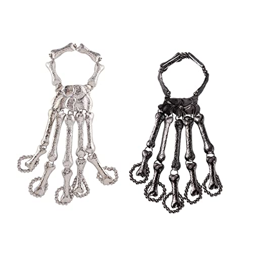 Healeved 2stücke Skelett Armband Aus Legierung Für Halloween Mode Schmuck Für Partys Und Fotos Langlebiges Accessoire Für Geburtstage Und Festivals von Healeved