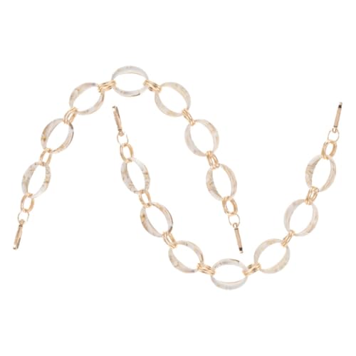 Healeved 2 Stück Teiliges Kurze Taschenriemen aus Acryl Modische Runde Kette Dicker Schultergurt für Damenhandtaschen Vielseitig als Umhängetasche oder Crossbody Langlebiges Material Beige von Healeved