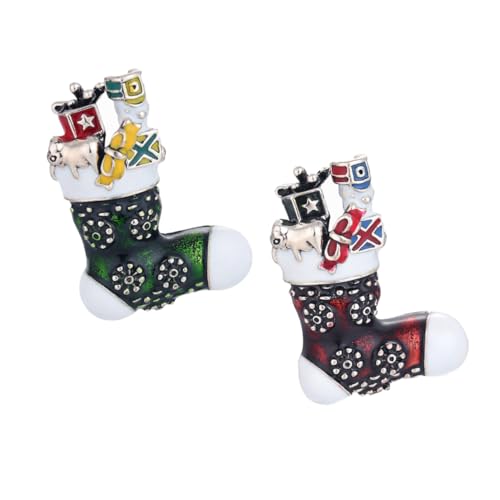 Healeved 2 Stück Teiliges Metallbrosche Kreative -form Festliche Anstecknadeln Damen Schmuck für Weihnachten Hochzeit Party Geschenk von Healeved