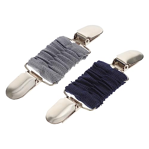 Healeved 2 Stück Teiliges Modischer Broschenclips für Damen Cardigan Clips zur Sicherung von Pullovern Schals Kleidern Navyblau Leicht Dehnbar Langlebig von Healeved