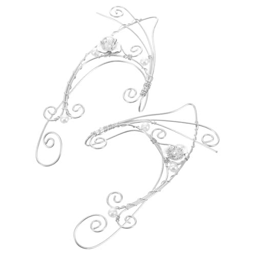 Healeved 2 Stück Teiliges Retro Ear Cuff Ohrklemme Piercing Modischer Ohrschmuck für Damen und Mädchen Stilvoller Ohrhaken Einfach Anzubringen Vielseitiges Accessoire für Verschiedene von Healeved