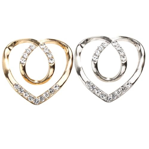 Healeved 2 Stück Teiliges Schalring aus Hochwertiger Legierung Multifunktionale T Shirt Clip Schnalle für Damen Eleganter Halter für Schal und Kleidungsecken in Gold und Silber Langlebig von Healeved