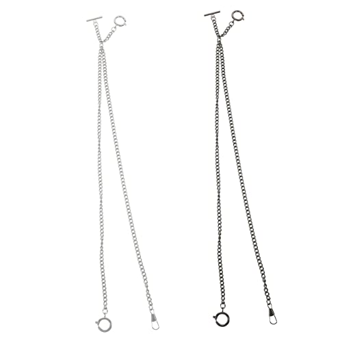 Healeved 2 Stück Teiliges Taschenuhr Kette mit Dekorativer Metallkette für Männer Stilvolle Jeans und Geldbörse Kette Langlebig und Leicht für und Anlässe von Healeved