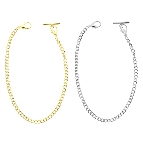 Healeved 2stücke Taschenuhrkette Aus Metall Mit Clip Dekorative Hosenketten Für Männer Jeansketten Als Ersatz Für Taschenuhren von Healeved