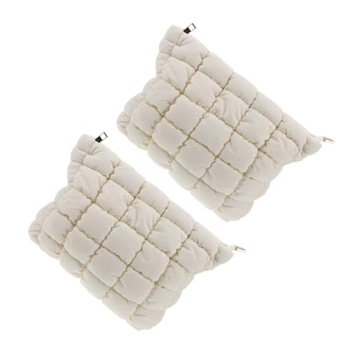 Healeved 2stücke Reisekosmetiktasche Mit Gestepptem Design Tragbare Make-up-Tasche Für Lippenstifte Pinsel Und Toilettenartikel Für Damen Für Unterwegs Und Reisen von Healeved