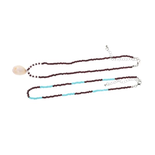 Healeved 2 Stück Verstellbare Muschelketten mit Perlen Leichte Strand Schmuck Halsketten für Damen Boho Sommer Beach Jewelry Vielseitige Küstenaccessoires für Alltag und Urlaub von Healeved