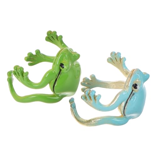 Healeved 2 Stück Verstellbarer Froschring Damen Offener Tier ring Lustiger Vintage Schmuck Einstellbares Design Vielseitiger und Zeitloser Ring für Frauen Einfaches und Einzigartiges Healeved 2 Stück Verstellbarer Froschring Damen Offener Tier ring Lustiger Vintage Schmuck Einstellbares Design Vielseitiger und Zeitloser Ring für Frauen Einfaches und Einzigartiges von Healeved