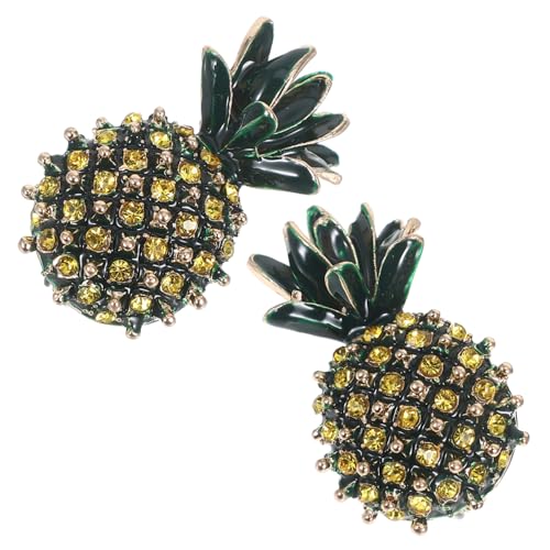 Healeved 2 Stück Vintage Ananas Broschen Retro Anstecknadeln für Damen mit Feiner Verarbeitung Frucht Form Vielseitig für Kleidung Taschen Schals Stilvolle Accessoires für Freizeit und von Healeved