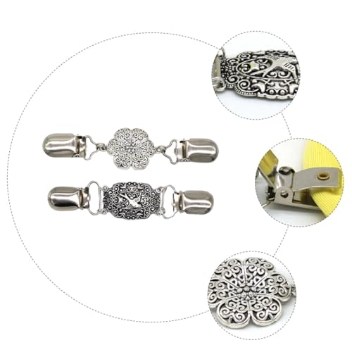 Healeved 2 Stück Vintage Broschen Schalclip aus Modischer Korsagen broschen schalhalter Langlebiger und Stilvoller Schmuck für Damen Geeignet zum Fixieren von Stolen Schals und Cardigans von Healeved