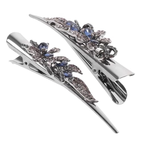 Healeved 2 Stück Vintage Große Metall Haarspangen mit Funkelnden Strasssteinen Stilvoller Haarschmuck Damen für Alltag Party und Hochzeit Langlebige Stylische Haarclips von Healeved