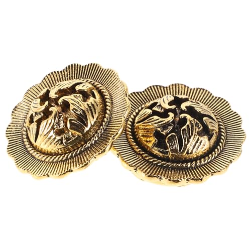 Healeved 2 Stück Vintage Manschettenknöpfe Unisex Button Cover Schmuck für Hemden Epaulette Accessoires Clips Einfach Anzubringen Stilvolle Knopfabdeckungen für Formelle Anlässe von Healeved