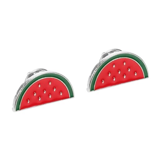 Healeved 2 Stück Wassermelonen Brosche Damen Cartoon Anstecknadel Mode Reversclip für Kleidung und Taschen Niedliche Fruchtförmige Brosche Schmuck Accessoire für Pullover Kleider Schals von Healeved