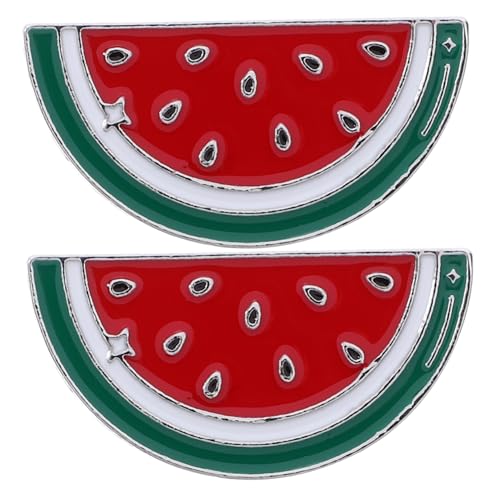 Healeved 2 Stück Wassermelonen Brosche Kreative Anstecknadel für Kleidung Pullover Schals und Leichtes Sicheres Material für Partys und Feiern von Healeved
