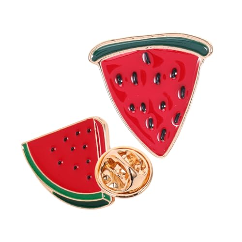 Healeved 2 Stück Wassermelonen Broschen Legierung für Frauen Kreative Anstecknadeln zur Verschönerung von Kleidung für Sommer Accessoires und Rucksäcke Niedliche Cartoon Pins von Healeved