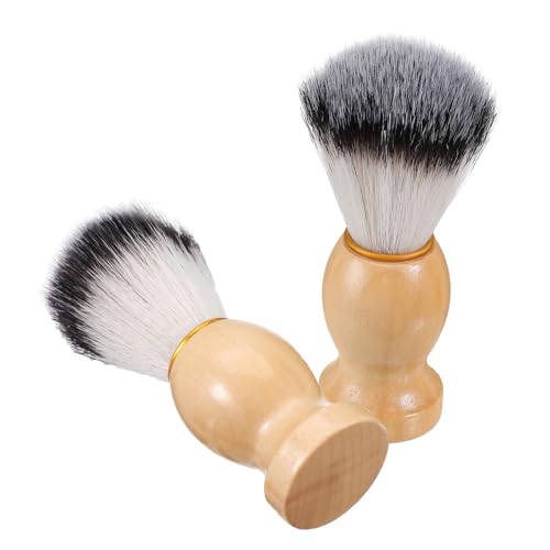 Healeved 2 Stück Weiche Rasierpinsel mit Holzgriff Vegan Nylonborsten Sanfte Bartpflege Herren Rasierpinsel für Glatte Rasur Salon und Zuhause Healeved 2 Stück Weiche Rasierpinsel mit Holzgriff Vegan Nylonborsten Sanfte Bartpflege Herren Rasierpinsel für Glatte Rasur Salon und Zuhause von Healeved