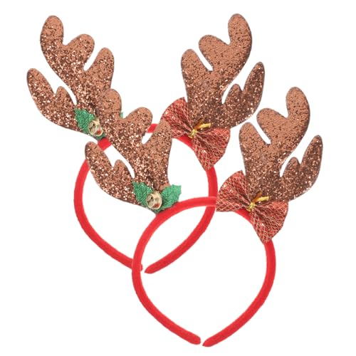 Healeved 2stücke Weihnachten Haarband Mit -geweih Design Festliche Haarschmuck Für Accessoire Für Partys Und Feiern Wiederverwendbar Und Haarschonend von Healeved