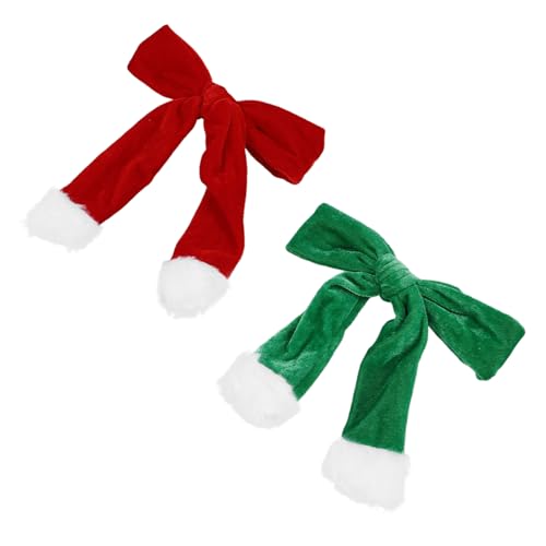 Healeved 2 Stück Weihnachts-haarnadel Aus Goldenem Samt Frauen Haarschleife Bogen Ornament Lametta Haarschmuck Für Weihnachtsfeiern Haarspange Weihnachten Haarklammer Goldener Samt von Healeved