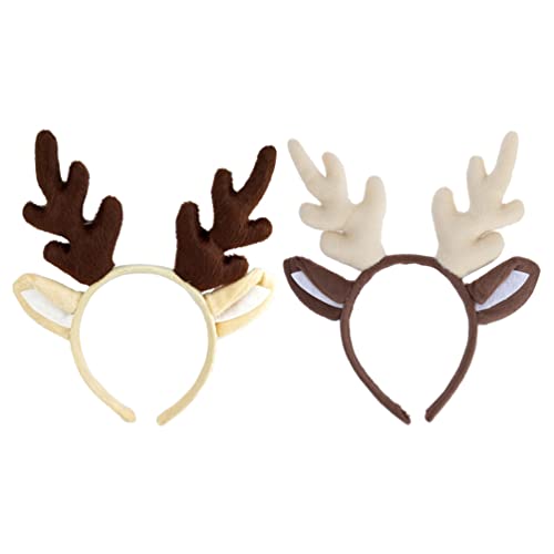 Healeved 2stücke Weihnachts-rentier Geweih Haarreifen Festliche Antler Haarschmuck Für Party-dekoration Niedliche Kostüm-accessoires Für Weihnachten Und Andere Festliche Anlässe von Healeved