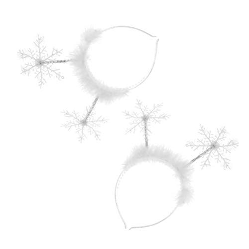 Healeved 2stücke Weihnachts Haarband Mit Schneeflocken Stilvolles Weihnachtsaccessoire Für Partys Und Dekoration Bequemer Für Festliche Anlässe Und Fotoshootings von Healeved