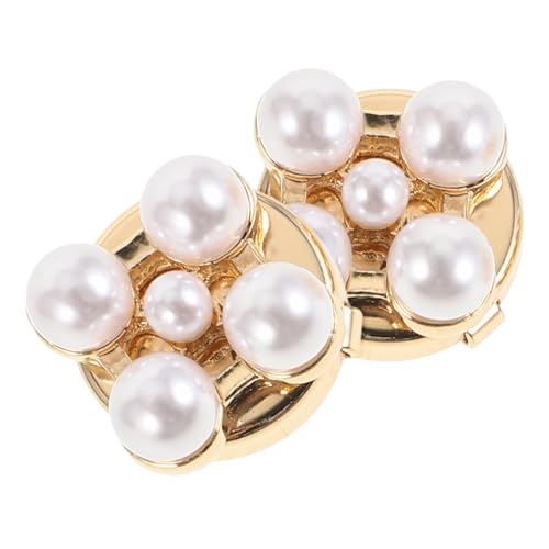 Healeved 2 Stücke Blumige Manschettenknöpfe Damen Cufflinks aus Langlebiger Legierung mit Funkelndem Strass Modische Schmuckknopf-abdeckungen für Hemden Elegantes Accessoire für Hochzeit von Healeved