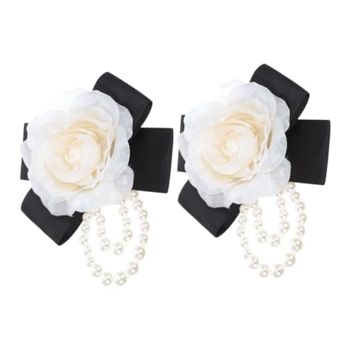 Healeved 2 Stücke Pearl Corsage Pin damen accessoires damen brosche Kamelien-Blumenbrosche Hochwertige Brosche Schal Brosche Anstecknadeln Stifte Stoffnadeln für Damen Blumenzubehör Plastik von Healeved