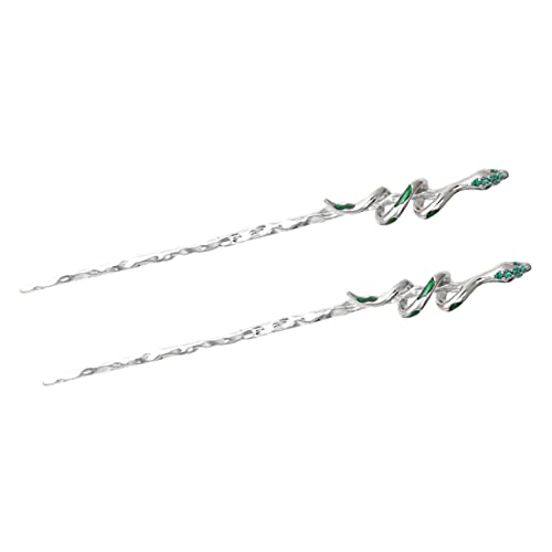 Healeved 2 Stücke Schlange Haarstäbchen Retro Haarnadeln für Damen Haaraccessoires Haargabel für Hochzeiten Geburtstage und Feste von Healeved