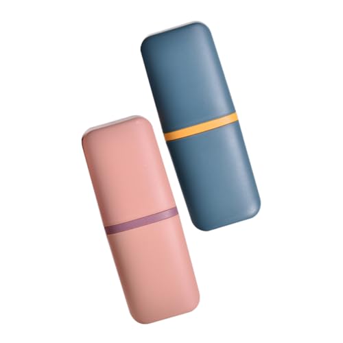 Healeved 2 Stücke Teiliges Reise-zahnbürstenetui mit Becher Tragbarer Zahnbürstenhalter und Mundspülbecher Kompakt Langlebig Hygienisch für Reisen Camping Schule und Geschäftsreisen und Healeved 2 Stücke Teiliges Reise-zahnbürstenetui mit Becher Tragbarer Zahnbürstenhalter und Mundspülbecher Kompakt Langlebig Hygienisch für Reisen Camping Schule und Geschäftsreisen und von Healeved