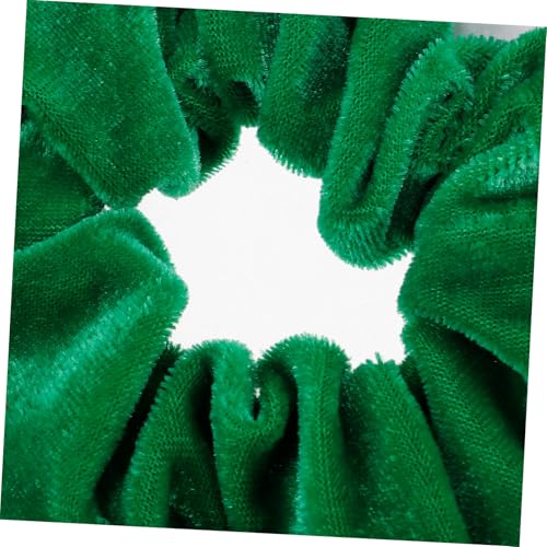 Healeved 2 Stücke Teiliges Weihnachts-scrunchies aus Weichem Samt mit Rotem und Grünem Flauschrand Elastische Haargummis für Frauen und Mädchen Festlicher Haarschmuck für Weihnachten Partys von Healeved
