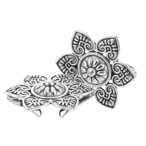 Healeved 2 Stücke Vintage Blumen Pullover Schal Clips Retro Zurück Cinch Strickjacke Kragen Kleid Hemd Brosche Pins Clips Für Frauen Mädchen Tragen von Healeved