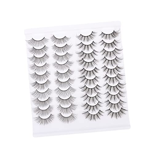 Healeved 20 Paare Volumen Falsche Wimpern Mädchen Kosmetik Natürliche Schminkwimpern Weich und Langlebig Für Alltag Hochzeit Party Look von Healeved