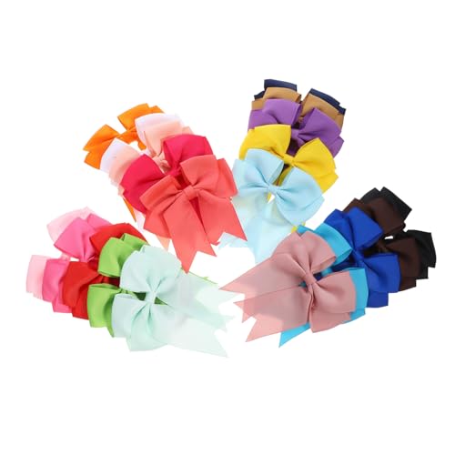 Healeved 20 Stück Haarschleifen Bänder für Mädchen Elastische Fischschwanz Haarbänder mit Zufälligen Farben für Partys und Alltagskleidung Zufällige Farbe Zufällige Farbe von Healeved