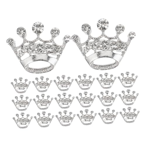 Healeved 20 Stück Kronen Broschennadeln Kleine Strass Kronenbroschen Anstecknadel Festzug Königin Tiara Anstecknadel Für Kleidung Schal Hut Kleid Anzug Formelle Anlässe von Healeved