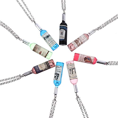 Healeved 20stücke Weinflaschenanhänger Aus Kunstharz Halsketten Für Damen Gemischte Farben Kreative Schmuckelemente Verarbeitung von Healeved