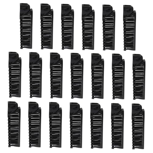 Healeved 20 Stück Teiliges Faltbares Haarkamm- Tragbarer Reisehaarkamm mit Perlenzähnen Kompakter Faltbarer Kamm für Männer und Frauen Praktisches Styling-tool für Unterwegs von Healeved