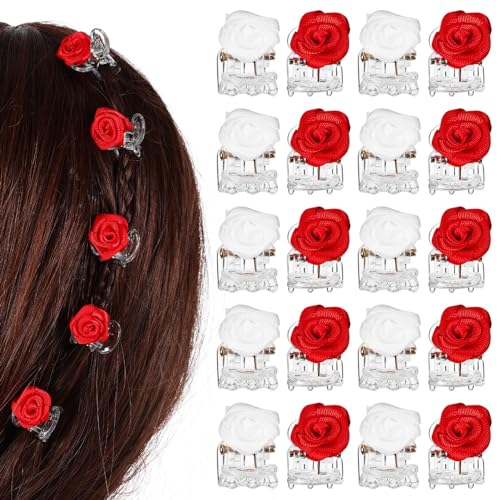 Healeved 20 Stück Teiliges Rosenblüten Haarklammern für Damen und Mädchen Stabile Haarklammern Haaraccessoires für Besondere Anlässe für Hochzeiten und Partys von Healeved