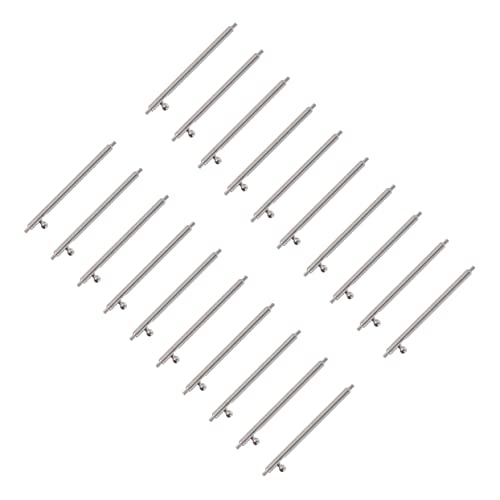 Healeved 20 Stück Teiliges Uhrenarmband Federstege Verschleißfest Doppelflanschig Passend für Metallarmbänder Langlebige Verbindungsstifte für Herren und Damenuhren von Healeved