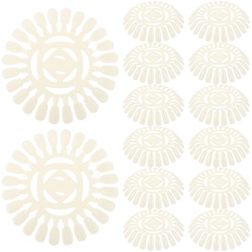 Healeved 20-teilige Maniküre-Farbkarte: 24-Spitzen-Gel-Nagellack-Displayrad – Organizer für künstliche Nagelspitzen – Tragbares Übungsrad – Nageltechnik-Zubehör für den Salon von Healeved