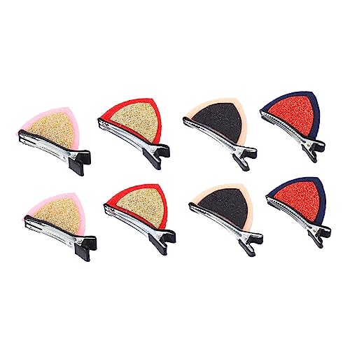 Healeved 20stücke Glitzer Katzenohren Haarspangen Für Junge Mädchen Und Erwachsene Niedliche Haarklammern Rot Dunkelblau Schwarz Für Halloween Cosplay Und Partys von Healeved