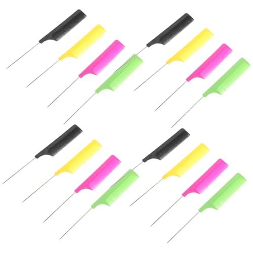 Healeved 20stücke Teiliges Tragbarer Nadel-rat-tail-kämme Für Damen Und Mädchen Feinzahnige Friseurkämme Für Haarstylings Und Teilungen Langlebiges Haardressing-werkzeug Mehreren von Healeved