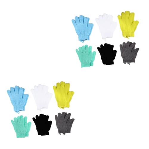 Healeved 24 Stk Badehandschuhe durchblutung fördern exfoliating glove elastische Peeling-Handschuhe Körperwäscher für die Dusche Handschuhe für Männer Handtuch Badezimmer-Duschhandschuhe von Healeved