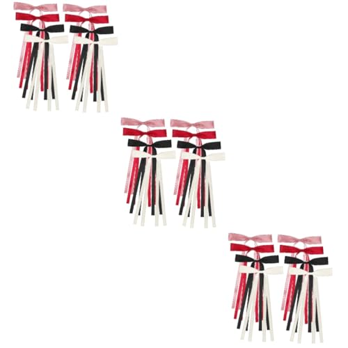 Healeved 24 Stk Schleife Haarnadel Haarschleifen Haarband-Clip Haarbänder Haarspange mit Samtschleife Schleifenclips für Frauen Haarspangen Haarschmuck für Frauen Polyester von Healeved