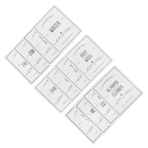 Healeved 24stücke Wasserfeste Shampoo Etiketten Für Flaschen Aufkleber Für Badezimmer Und Küche Einfach Anzubringen Für Spender Und Lotionflaschen von Healeved