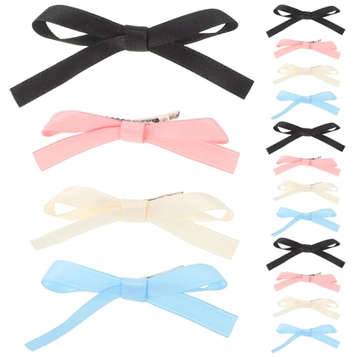 Healeved 24 Stück Haarschleifen aus Bändern: Krokodilklemmen für Mädchen, Teenager, Damen, Accessoires – Haarschleifen aus Bändern – kleine Haarspangen mit Schleife von Healeved