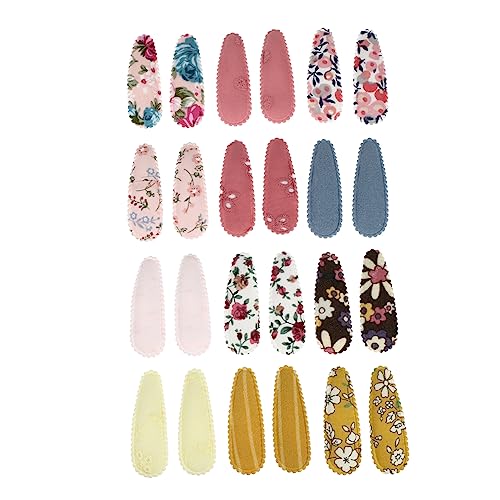 Healeved 24stücke Stoff Haarspangen Blumenmuster Mädchen Haarnadel Haaraccessoires Für Teens Mit Dekorativem Design Für Alltag Und Feiertage von Healeved