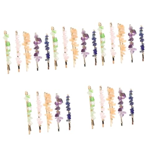 Healeved 25stücke Teiliges Bunte Haarnadeln Mit Edelsteinen Hochzeits-haaraccessoires Haarklammern Für Damen Eleganter Haarschmuck Für Besondere Anlässe Und Alltag Amethyst Rosenquarz von Healeved