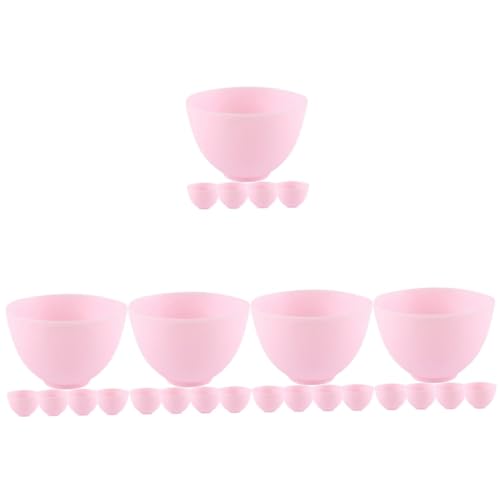 Healeved 25 Stk Maskenschale Aus Silikon Futternapf Aus Silikon Gesichtswerkzeuge Spachtel Für Die Hautpflege Würzen Von Gerichten Kieselgel Schale Mit Ätherischen Ölen Kosmetik Damen Rosa von Healeved