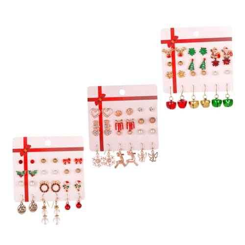 Healeved 27 Paare Teiliges Weihnachts Ohrring Set Damen und Mädchen Bunte Xmas Ohrstecker mit Weihnachtsmann Glocken Schneeflocken und Weihnachtsbaum Modischer Schmuck für Festtage und Healeved 27 Paare Teiliges Weihnachts Ohrring Set Damen und Mädchen Bunte Xmas Ohrstecker mit Weihnachtsmann Glocken Schneeflocken und Weihnachtsbaum Modischer Schmuck für Festtage und von Healeved