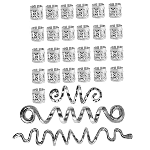 Healeved 28stücke Haarspiralen Dreadlock-schmuck Haarspulen Haarmanschetten Flechtzubehör Für Zöpfe Und Dreadlocks von Healeved