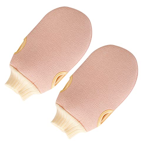 Healeved 2St Badetuch Badekurort Körperpeeling-Handschuh exfoliating glove exfoliate gloves handtücher Handtuch Badehandschuh Massagehandschuh für den Rücken verdicken Handschuhe Schrubben von Healeved